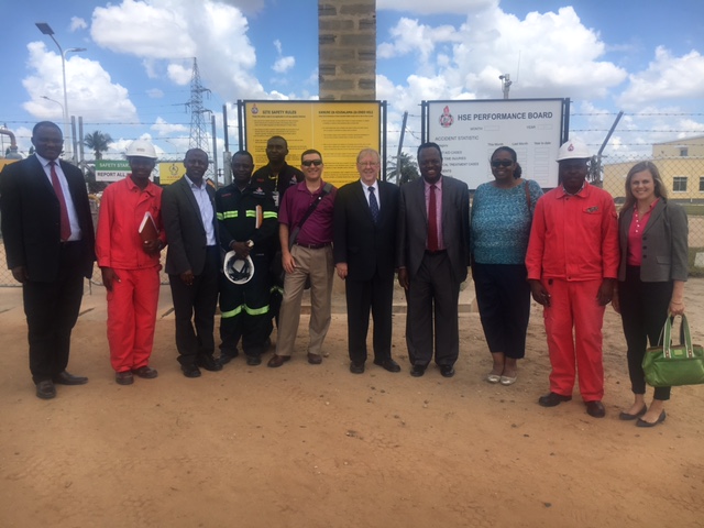 NARUC, USAID and Power Africa  Delegation with Tanzanian Regulators at Kinyerezi Gas Power Plant during recent visit. PSC Employee Udeozo Ogbue, Chief, Office of Compliance and Enforcement is the fourth person from the right.